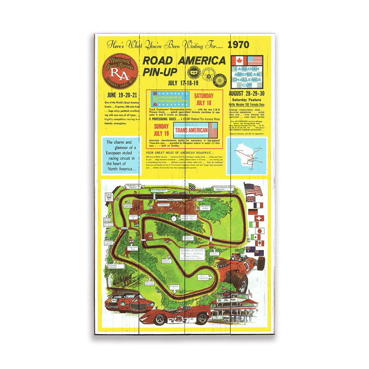 1970 Pin Up Sign- Wood