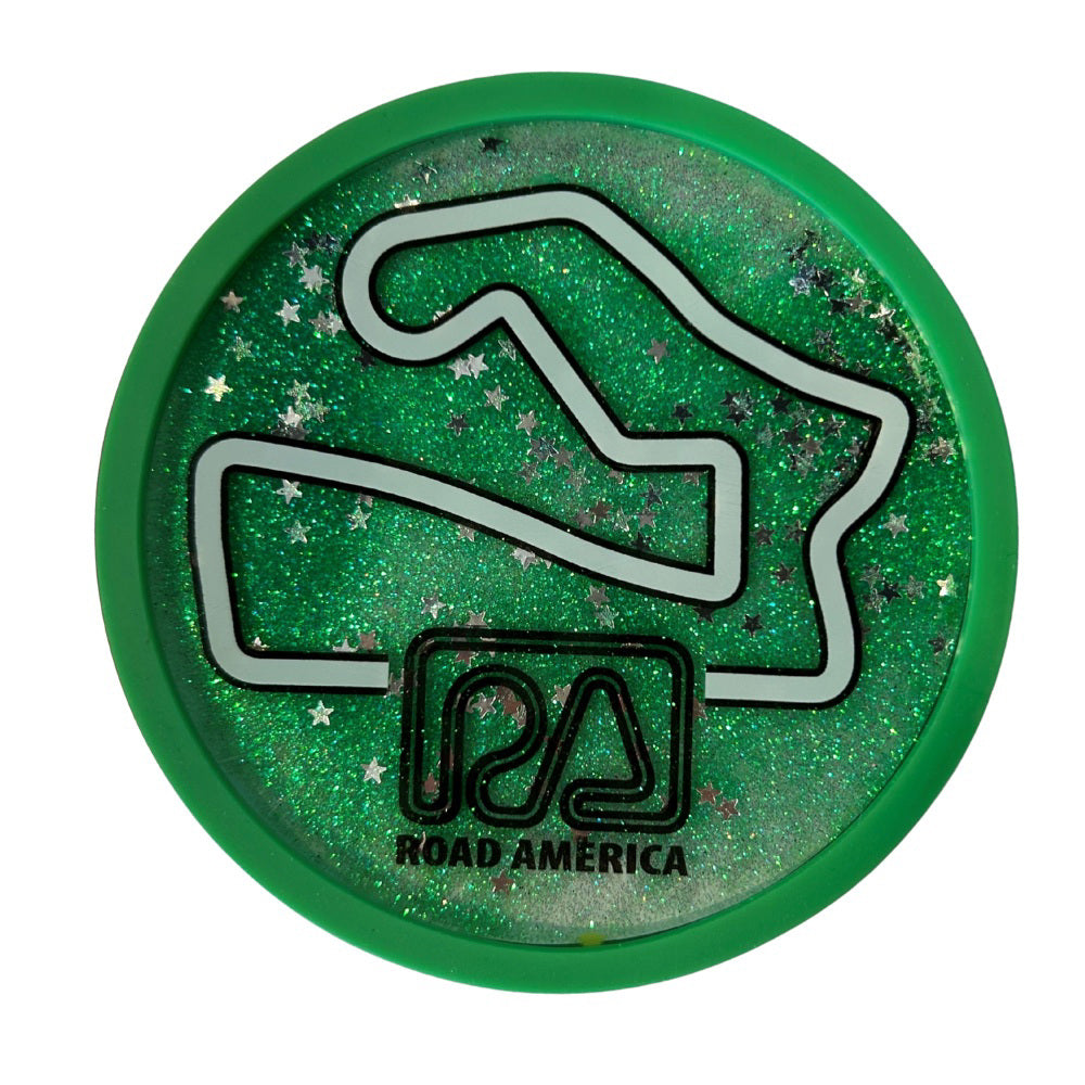 RA Glitter Coaster Magnet