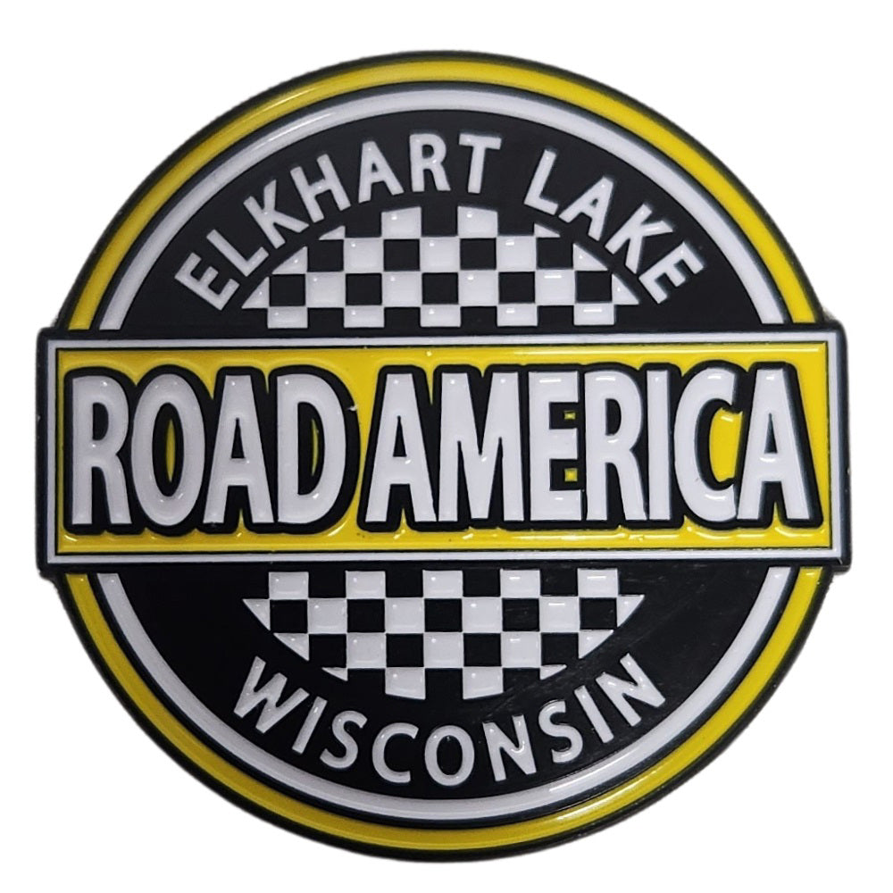 RA Checkered Circle Magnet