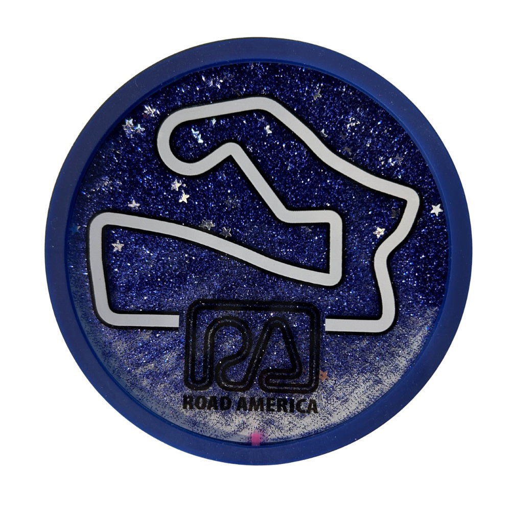 RA Glitter Coaster Magnet