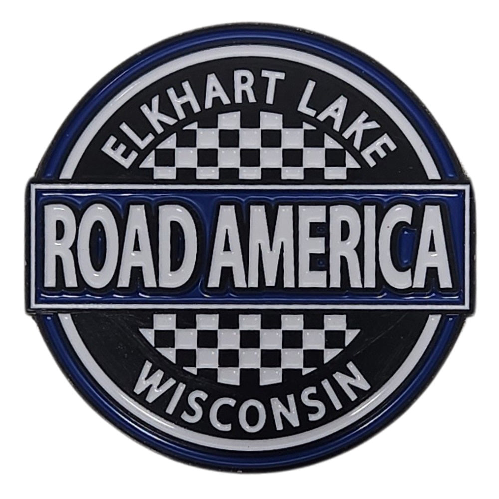 RA Checkered Circle Magnet