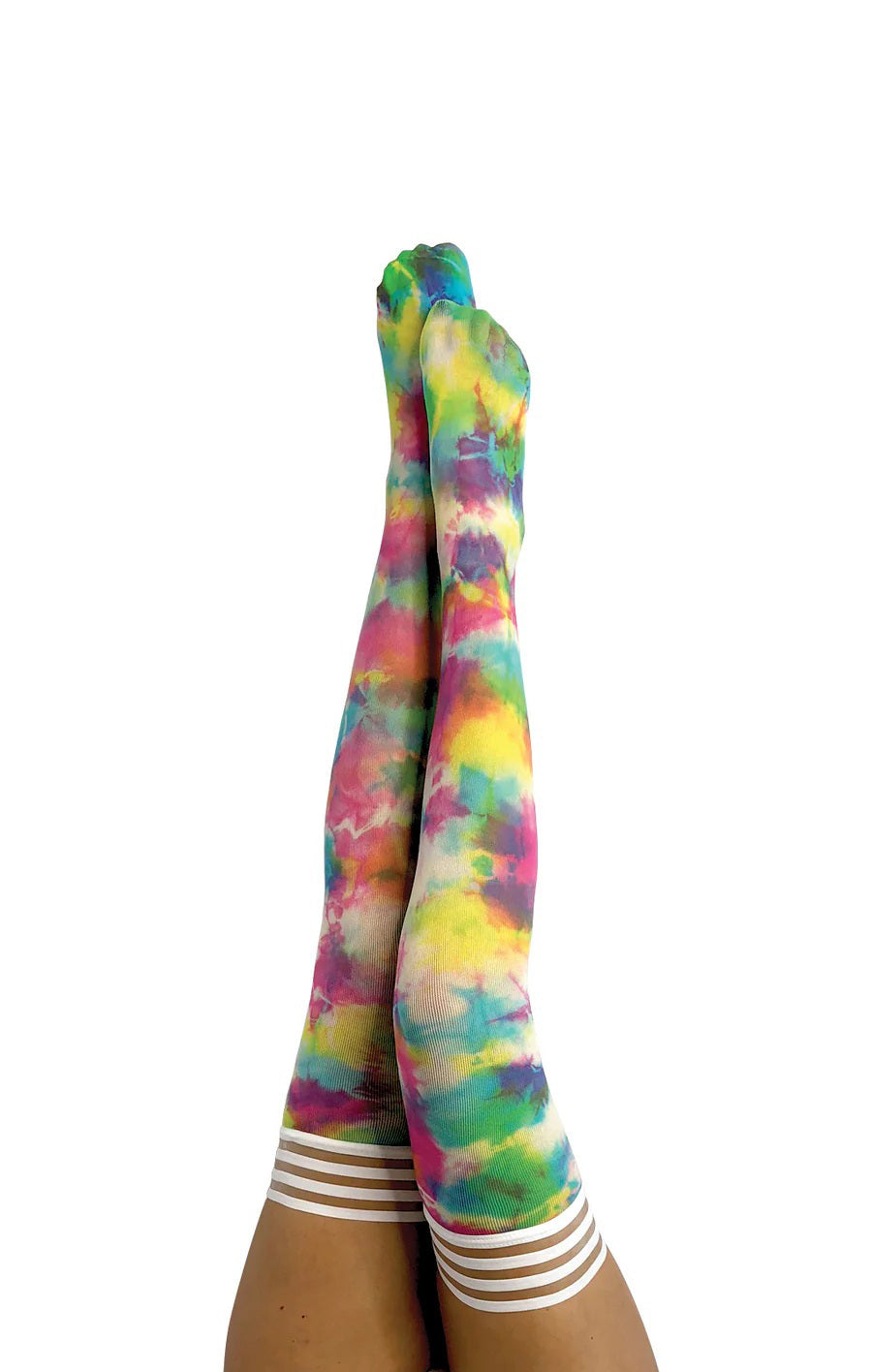 Tie-Dye Thigh High Stockings