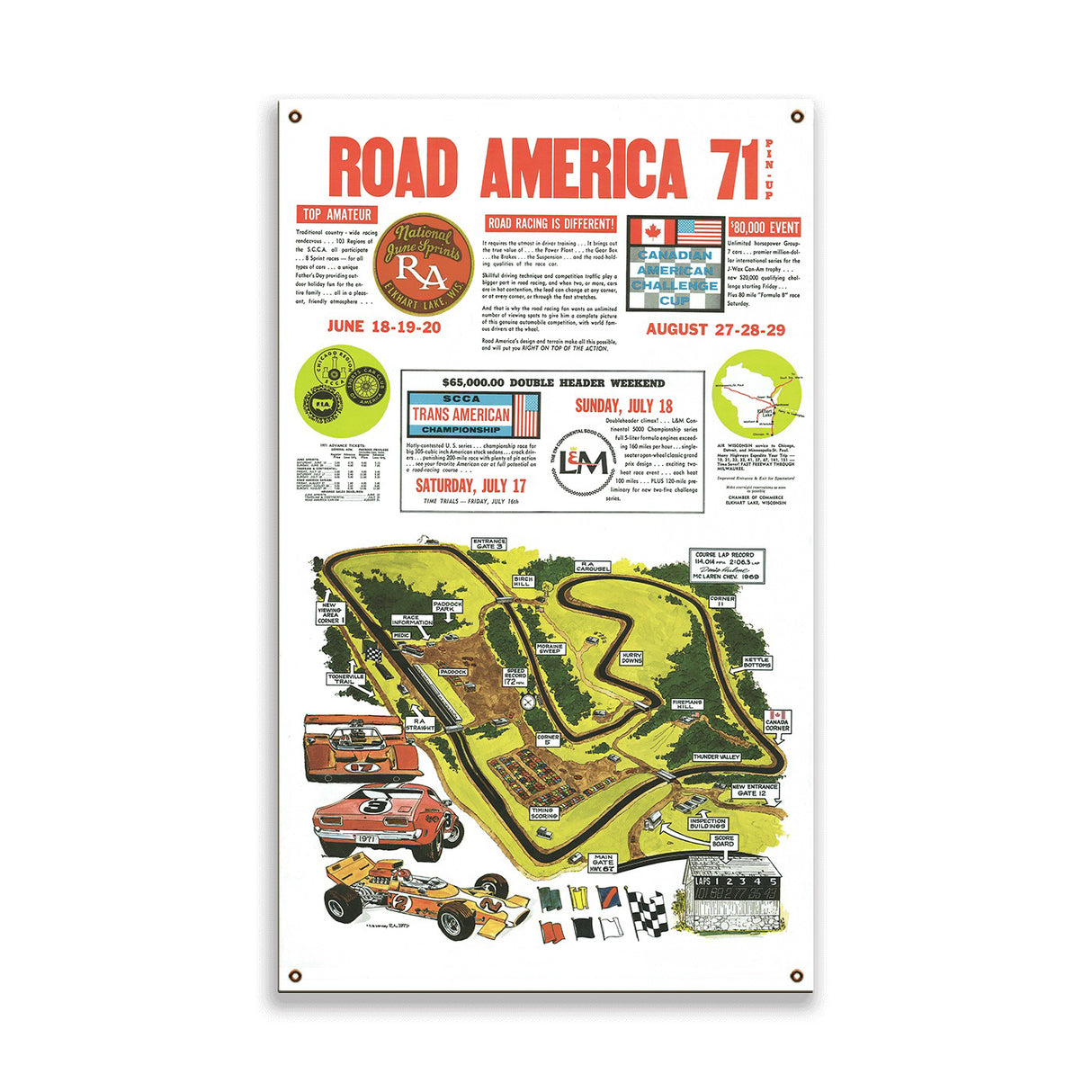 1971 Pin Up Sign-Metal