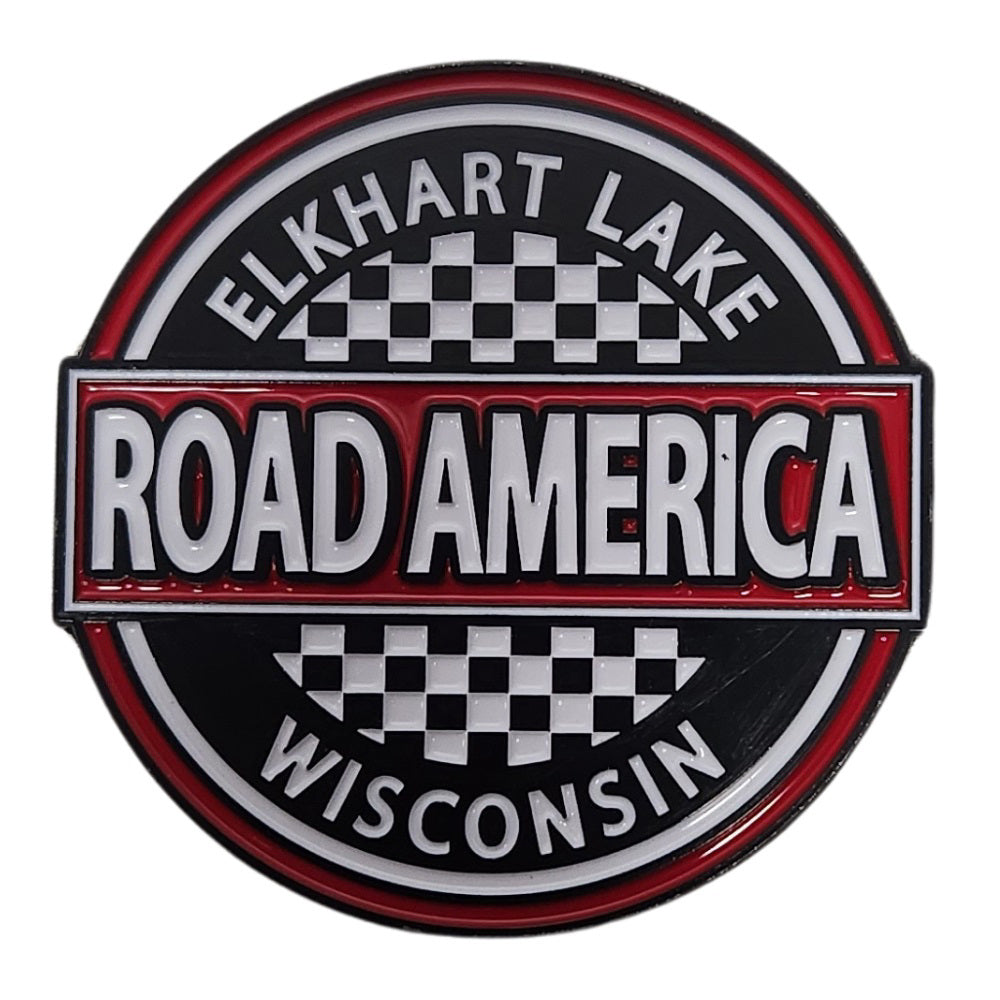 RA Checkered Circle Magnet