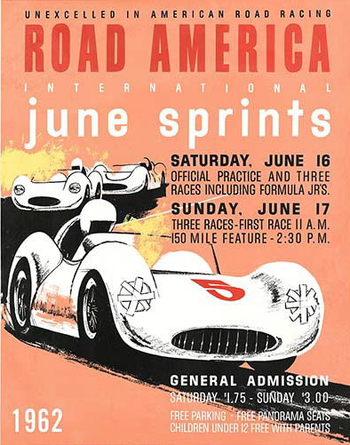 1962 JUNE SPRINTS Poster Sign - Wood
