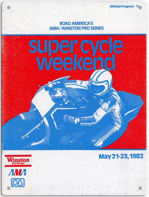 1982 AMA Program Sign - Metal