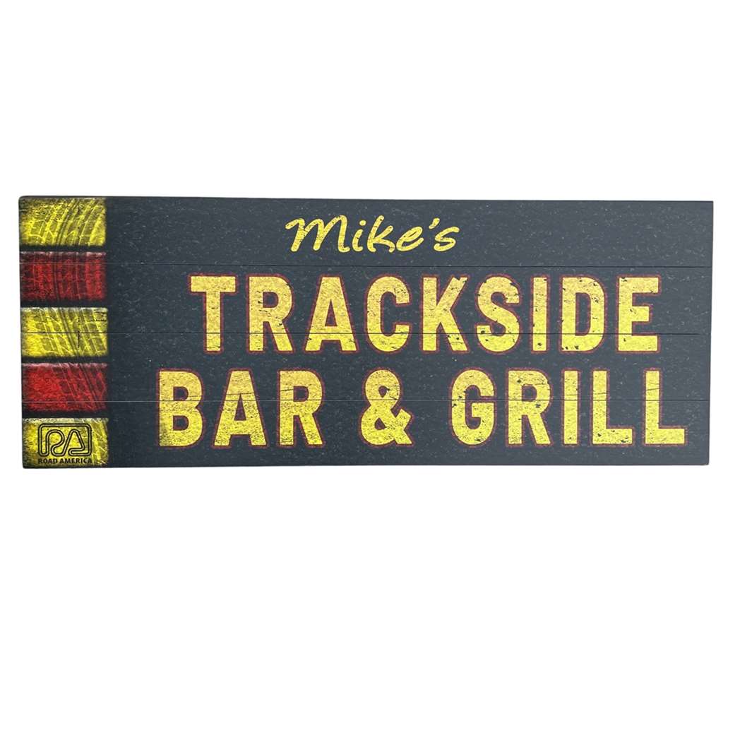 Trackside Bar and Grill Sign- Metal