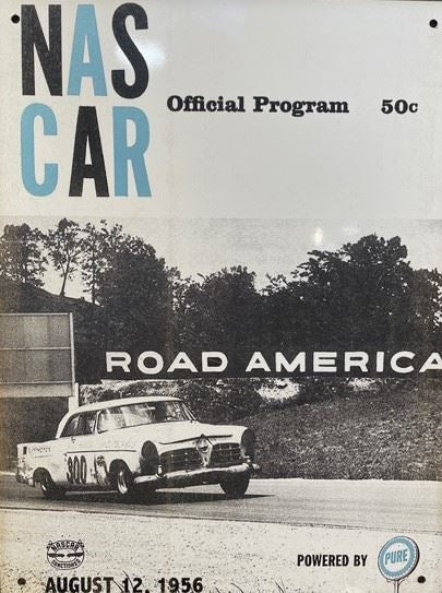 1956 NASCAR Program Sign
