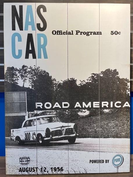 1956 NASCAR Program Sign