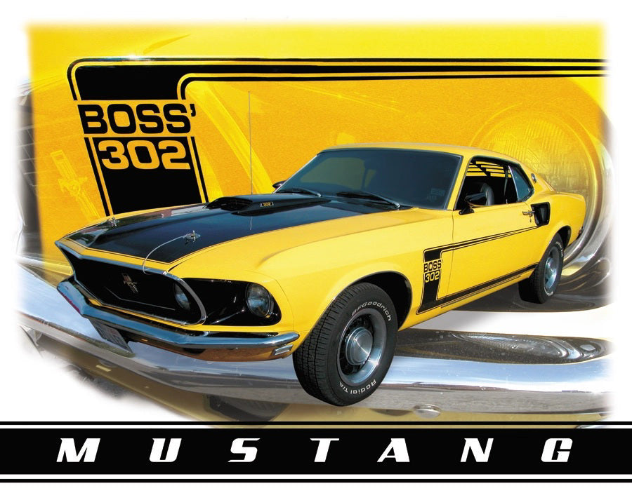 Ford Mustang Boss 302 Tin Sign