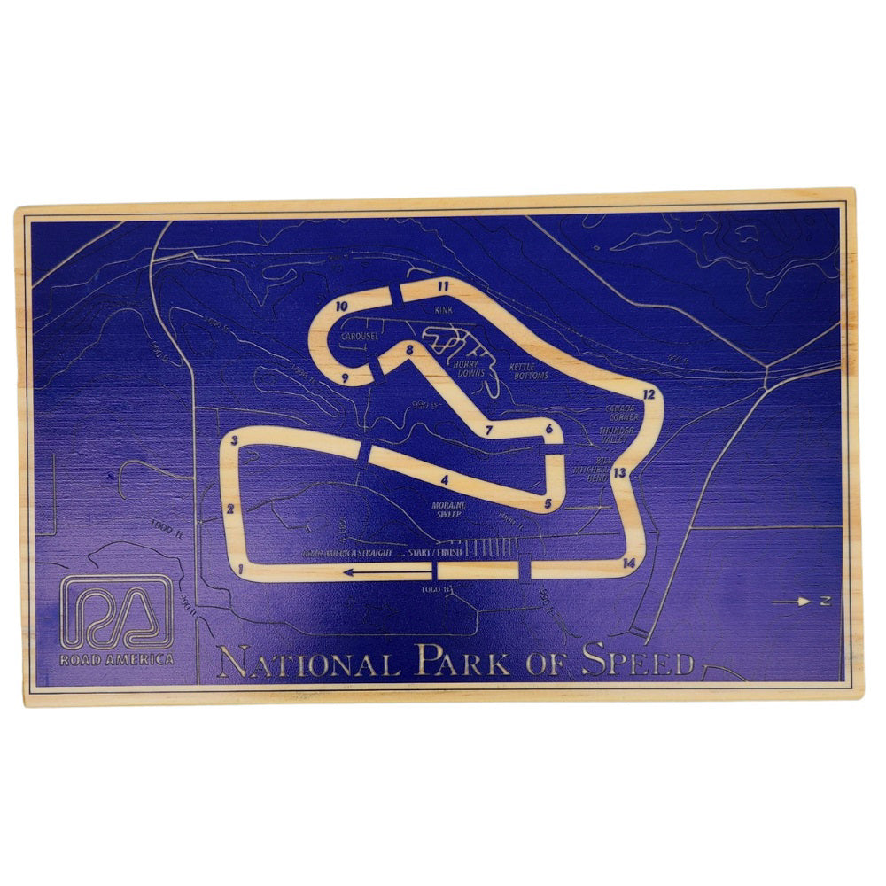 Wood Track Map Sign