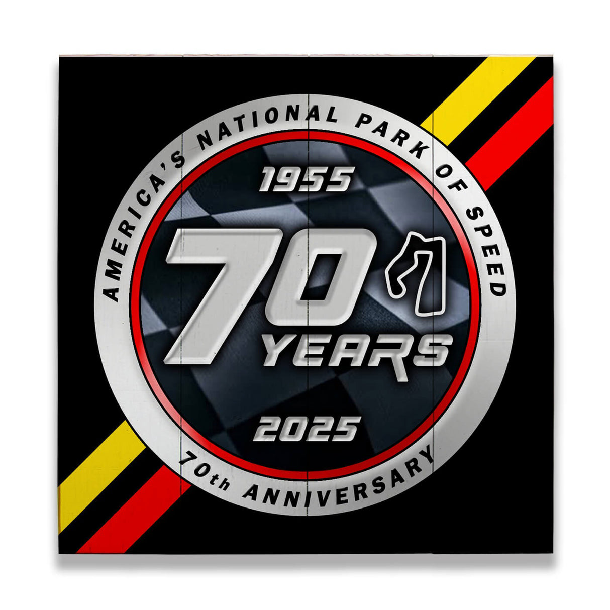 70th Wood Sign