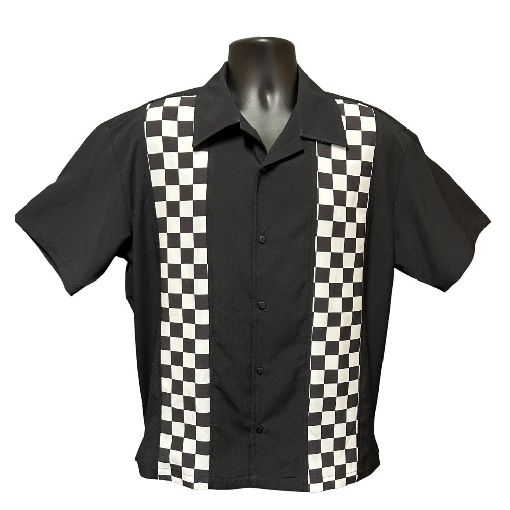 Black Button Up w/Checker