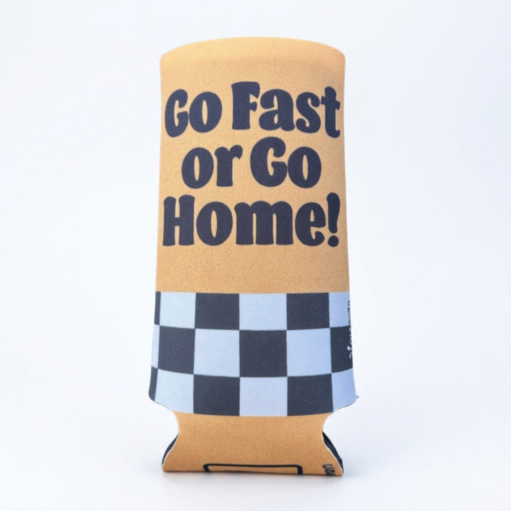 Go Fast Slim Koozie - Yellow
