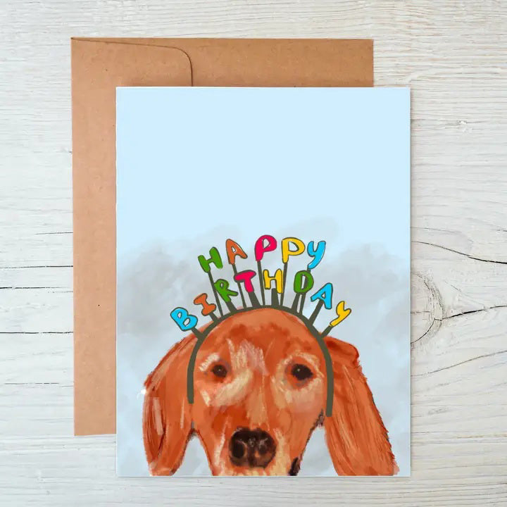 Golden Retriever Birthday Card