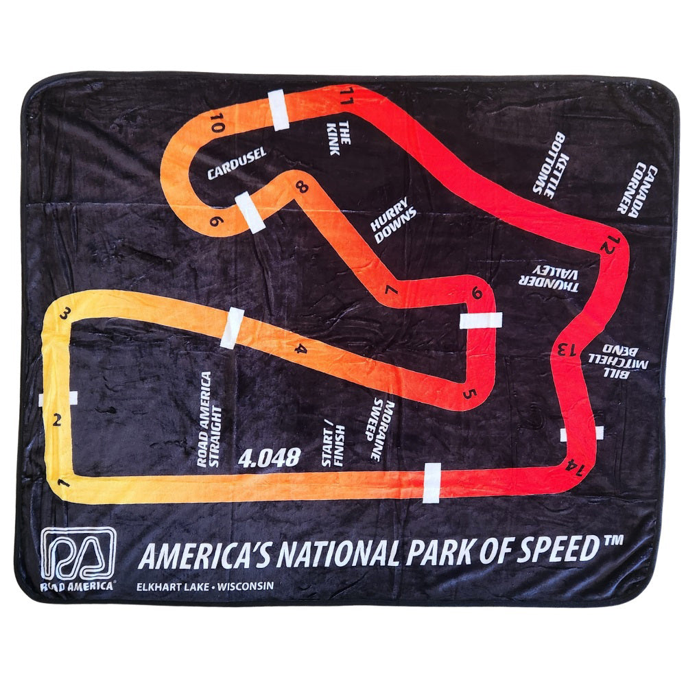 Track Map Plush Throw