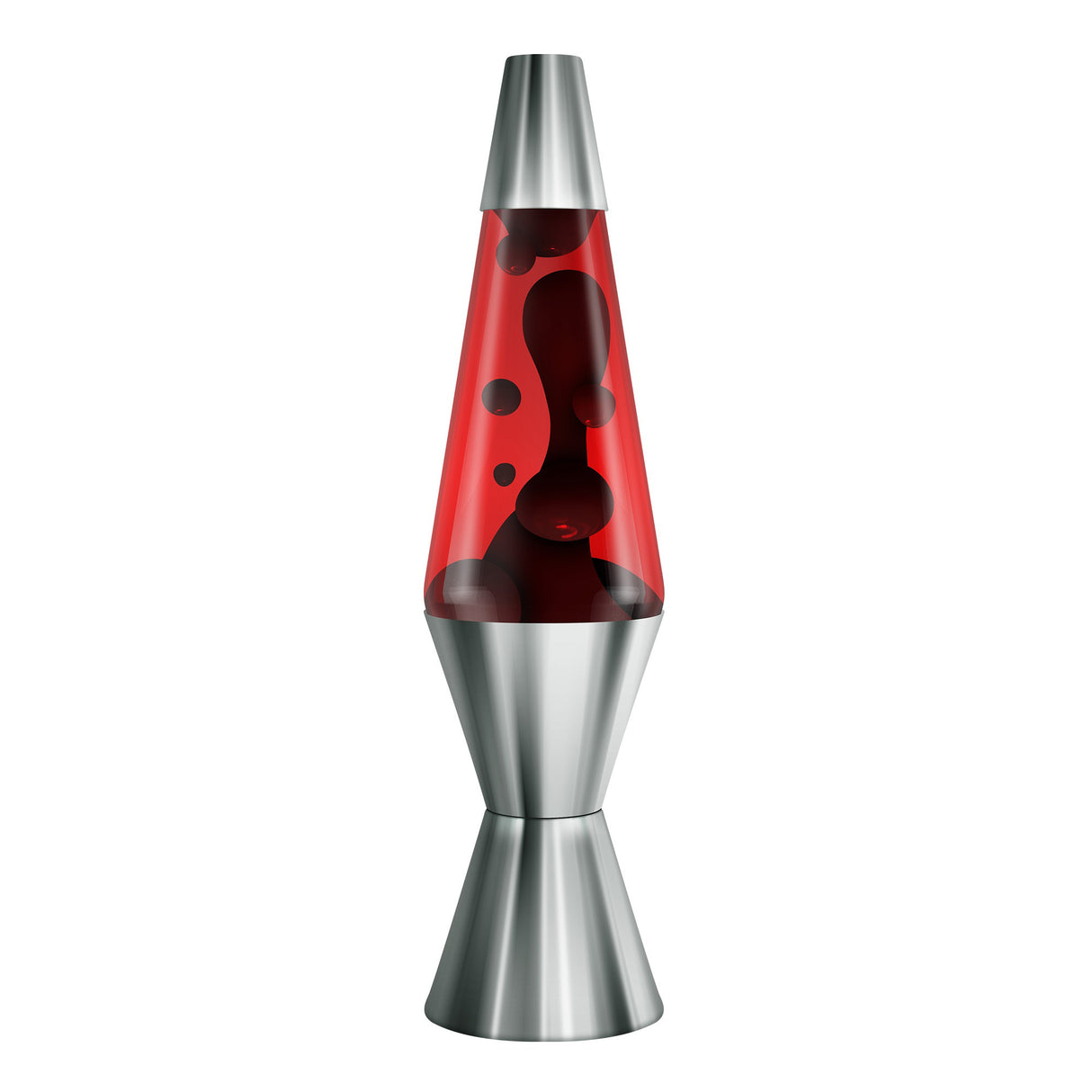 Chrome/Red Lava Lamp