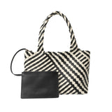 Black & White Braided Tote Bag