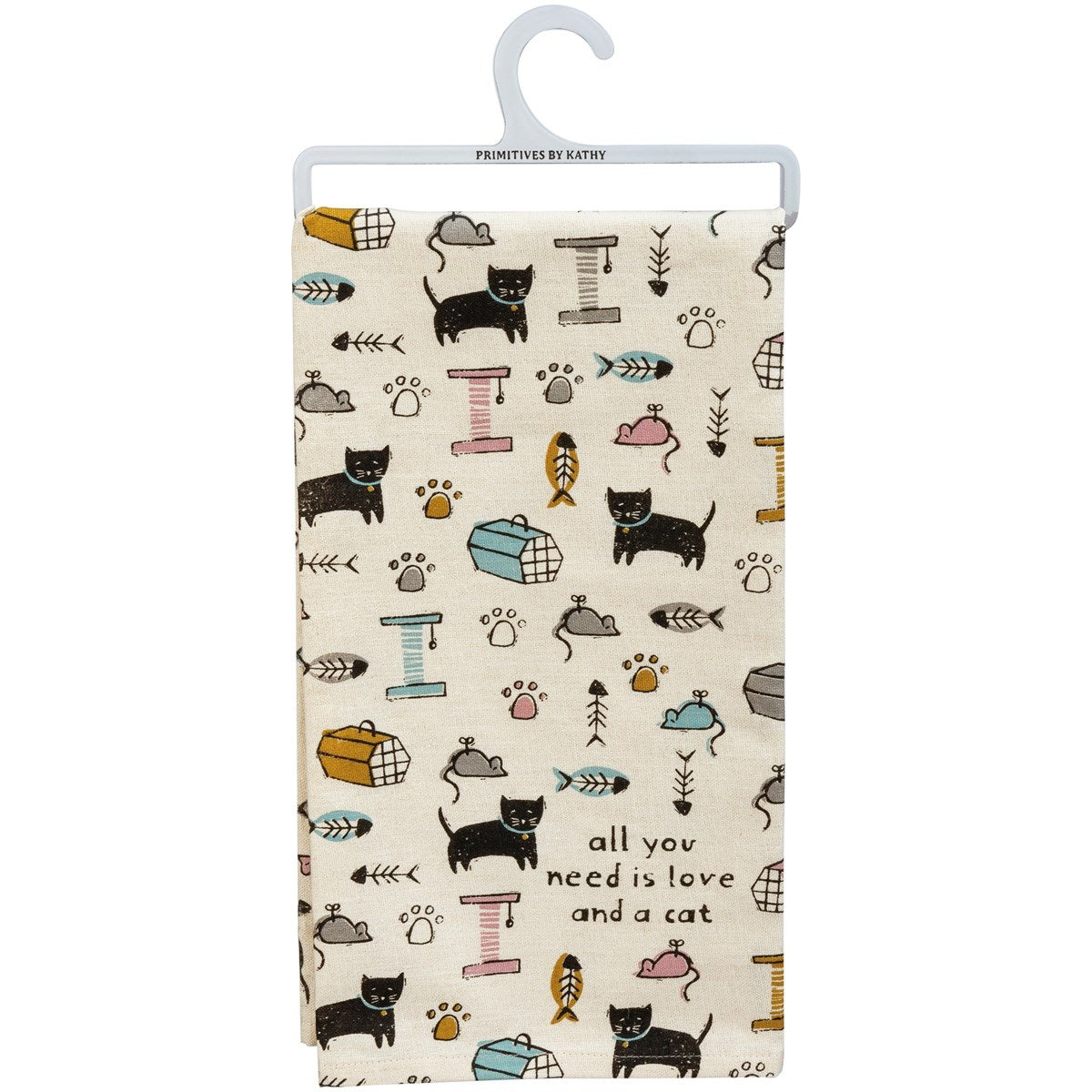 Love and A Cat Kitchen Towel