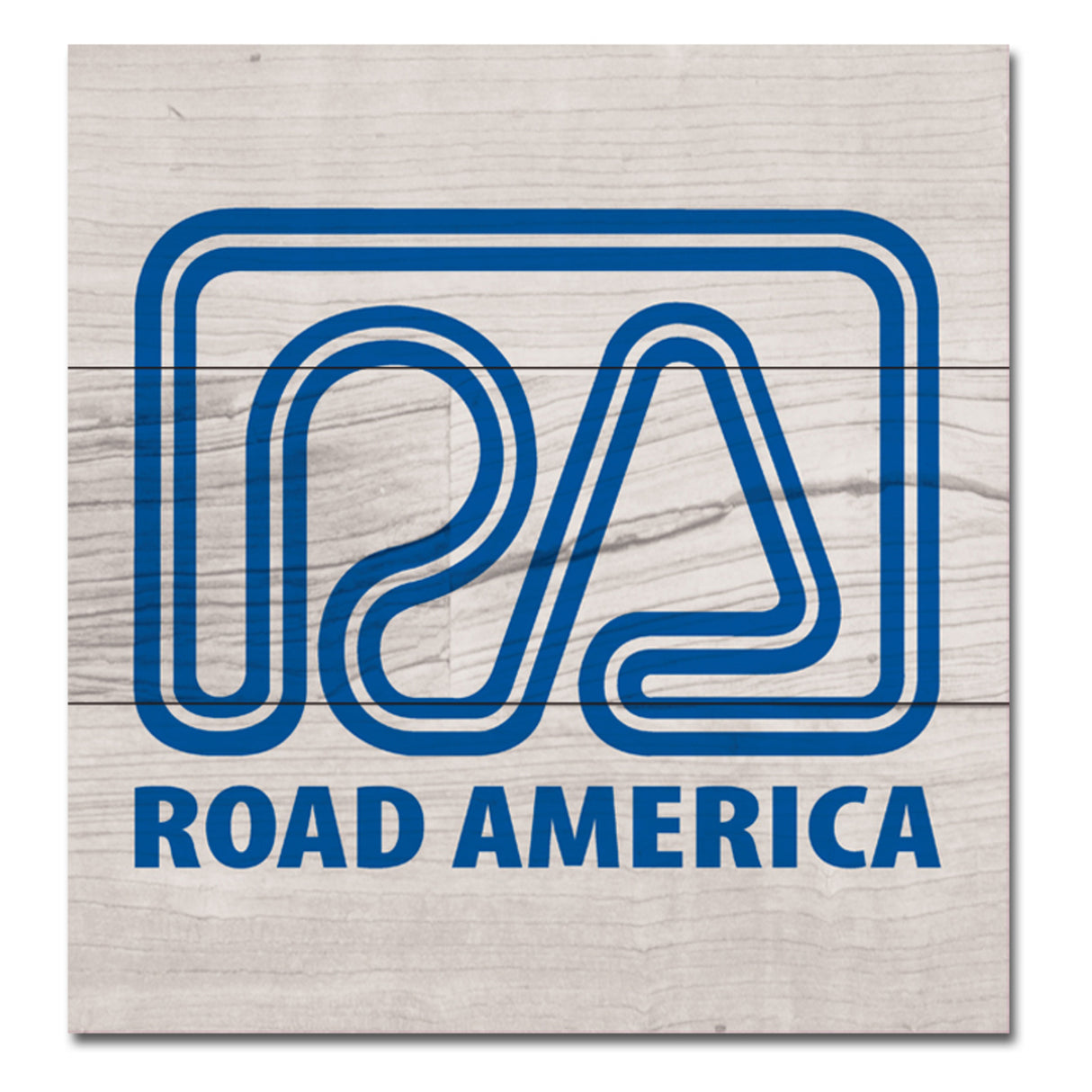 RA Logo White/Blue Plank Sign