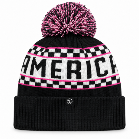 Checkered w/ Pink RA Beanie