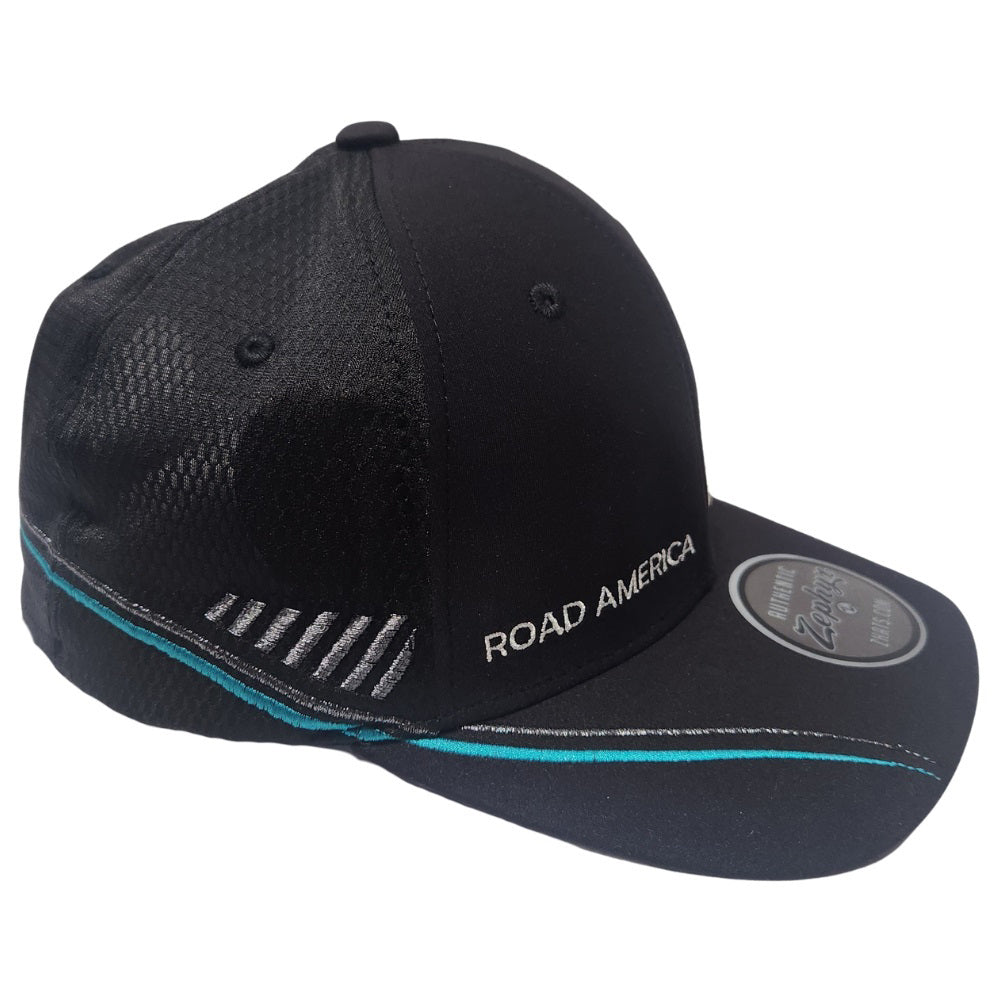 Side view of Alan Hat showing the breathable hex mesh back.