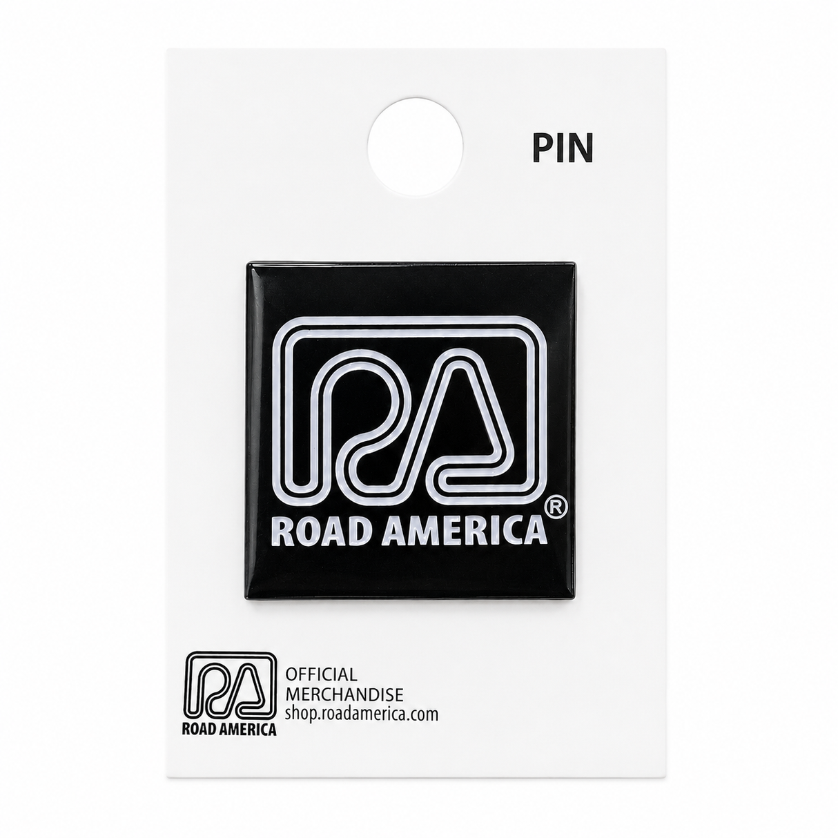 RA White Logo Pin
