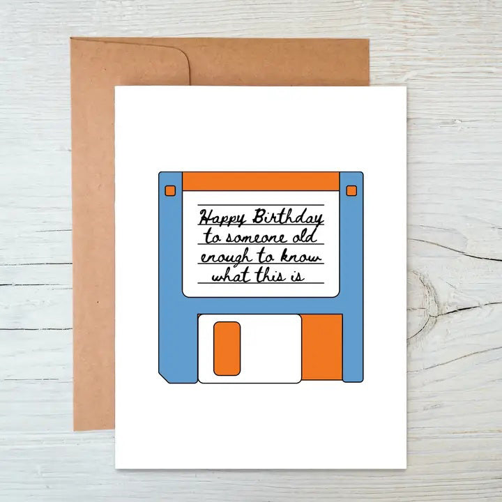 Floppy Disk Birthday Card