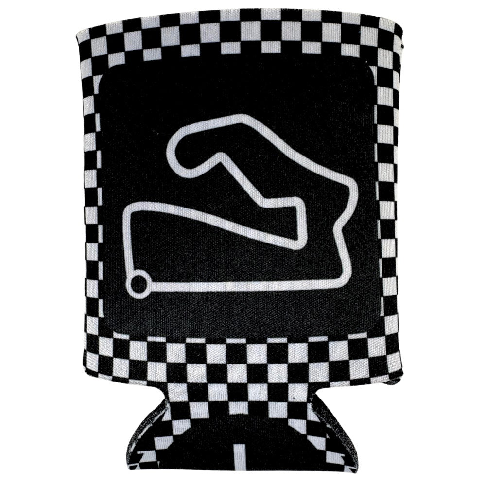 Turn 1 Checkered Koozie