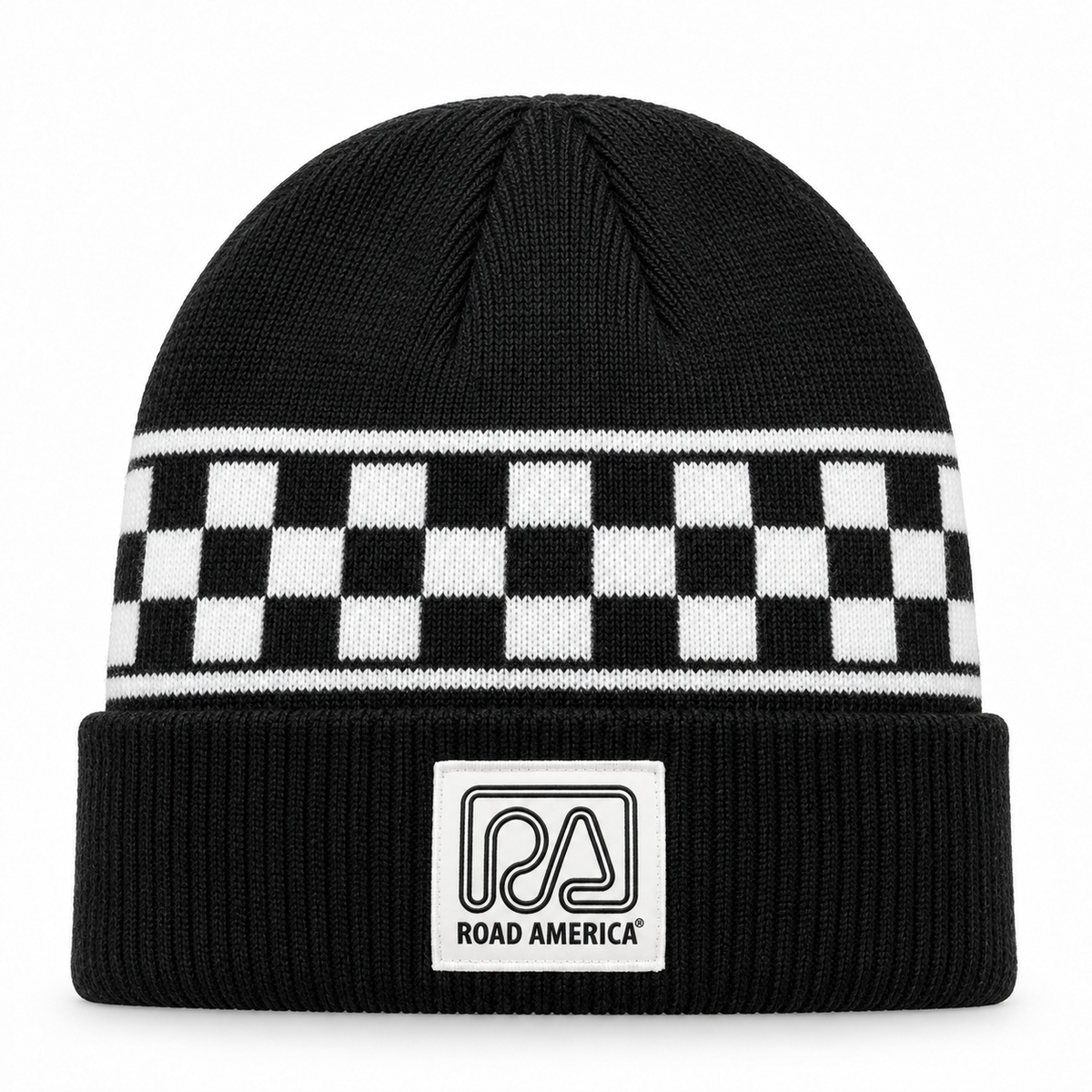 Checkered RA Knit Cap