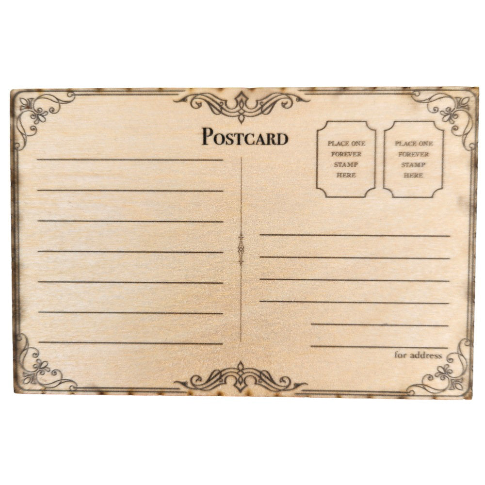Wood Map Postcard