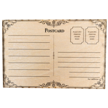 Wood Map Postcard