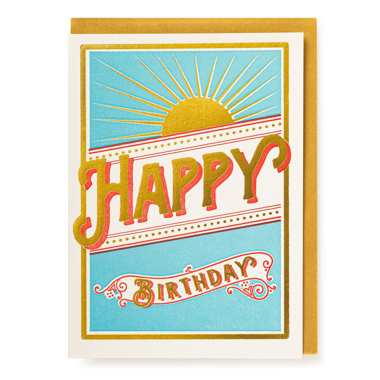 Happy Birthday Card Sunburst