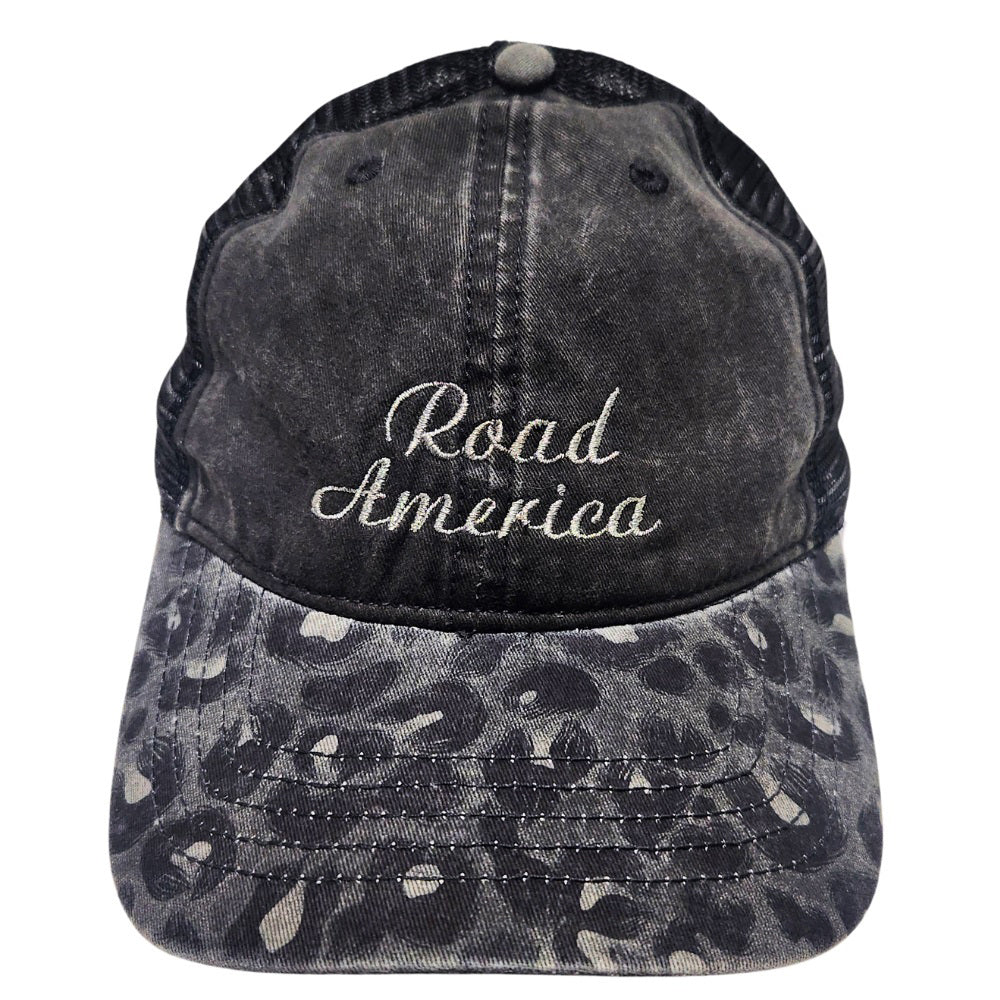 Ladies Black Leopard RA Hat