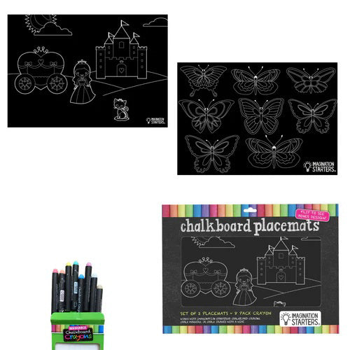 Chalkboard Placemat Princess/Butterfly