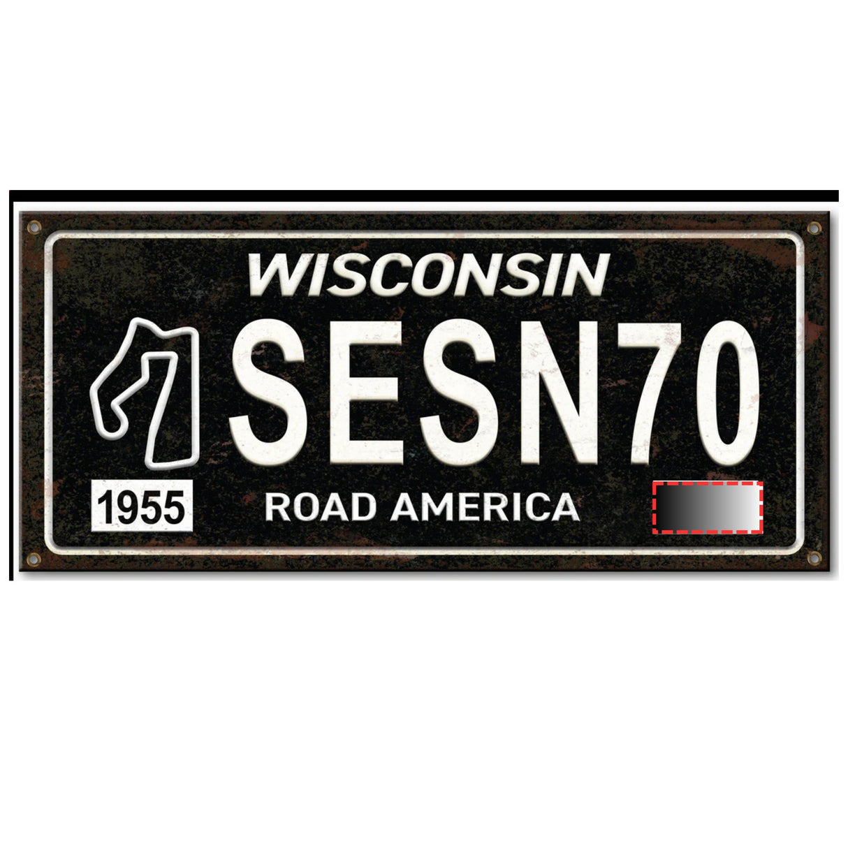 Custom RA License Plate Sign: Metal