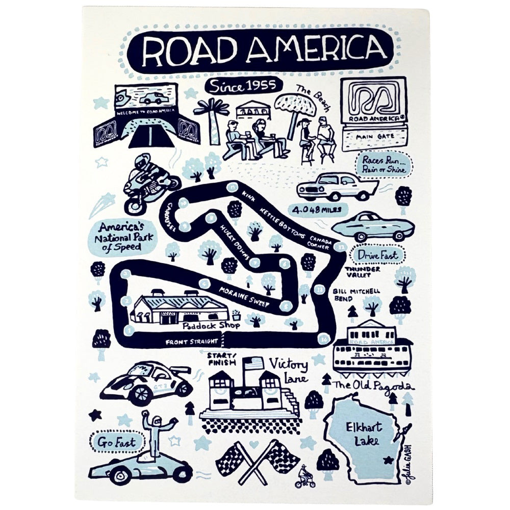 RA Blue Postcard