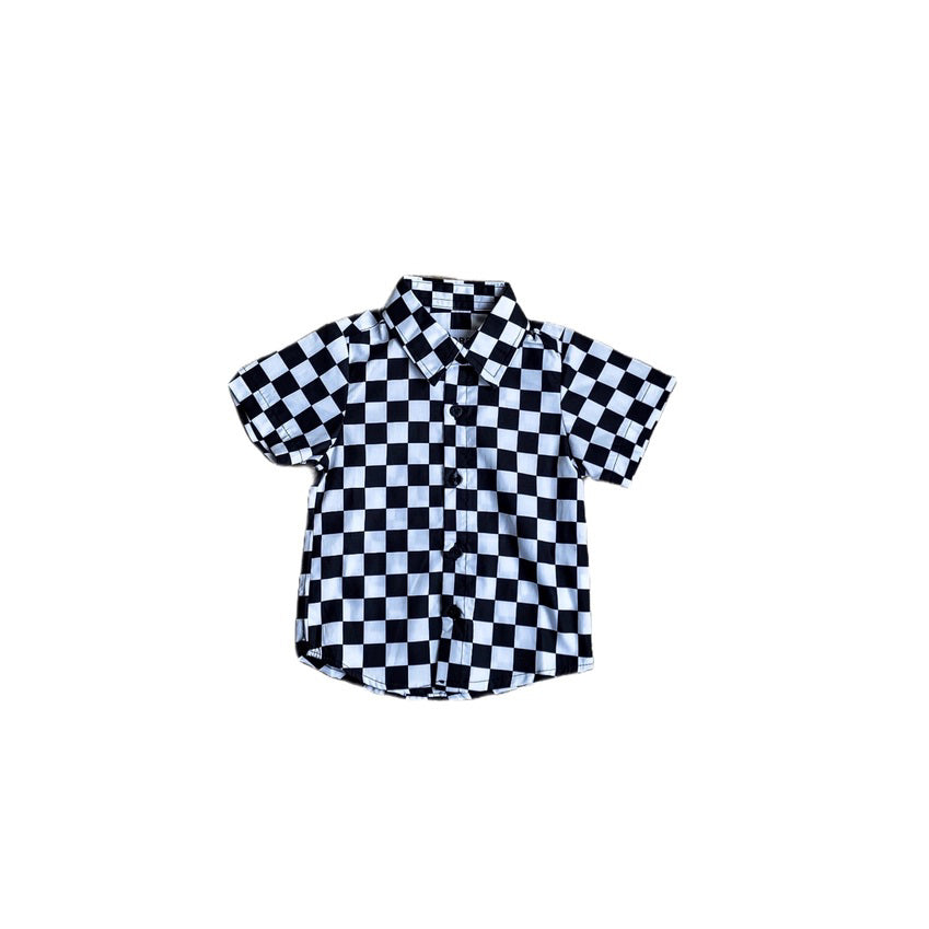 Youth Checkered Button Up Shirt