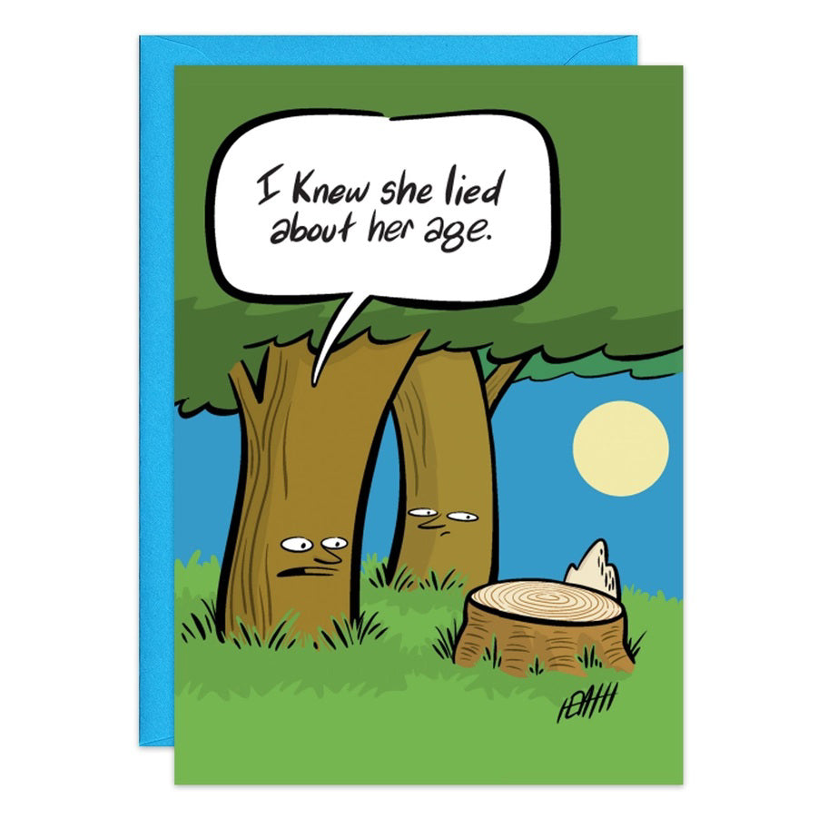 Tree Rings Birthday Card