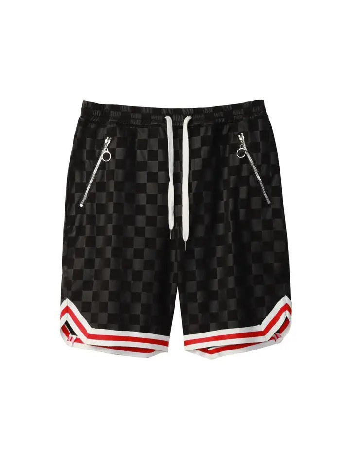 Tonal Checkered Shorts