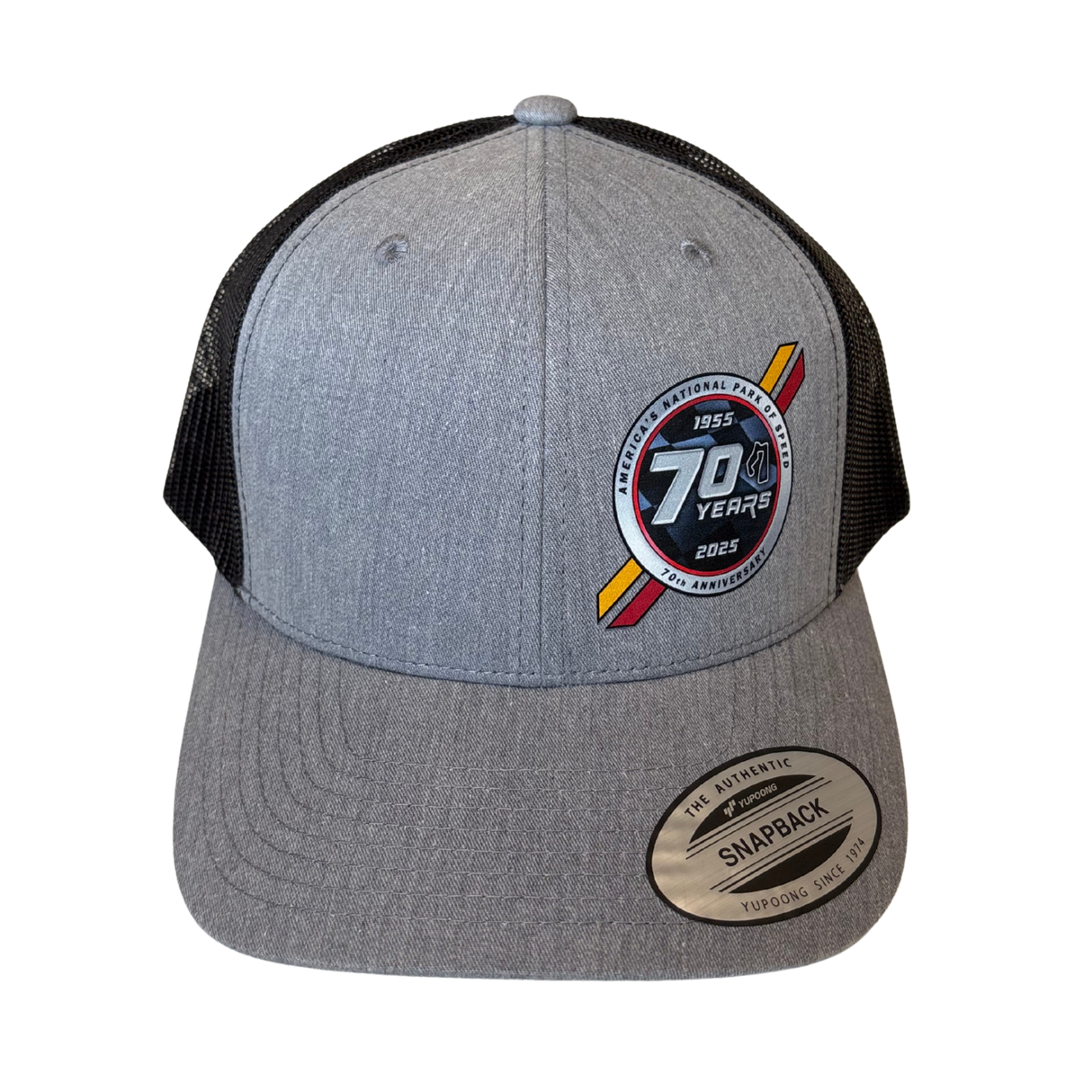 70th Grey/Black Trucker Hat