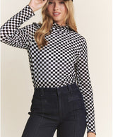 Checkered Mesh Top