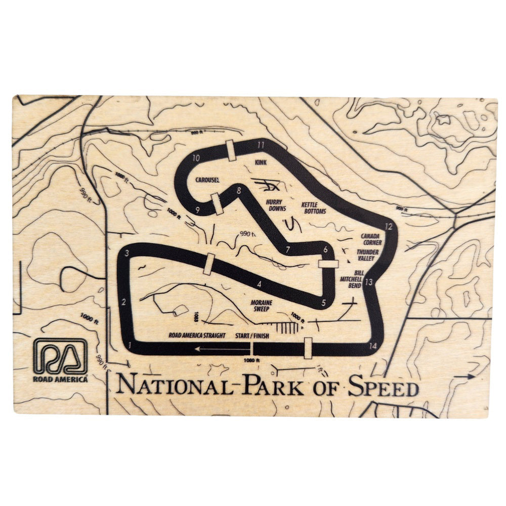 Wood Map Postcard