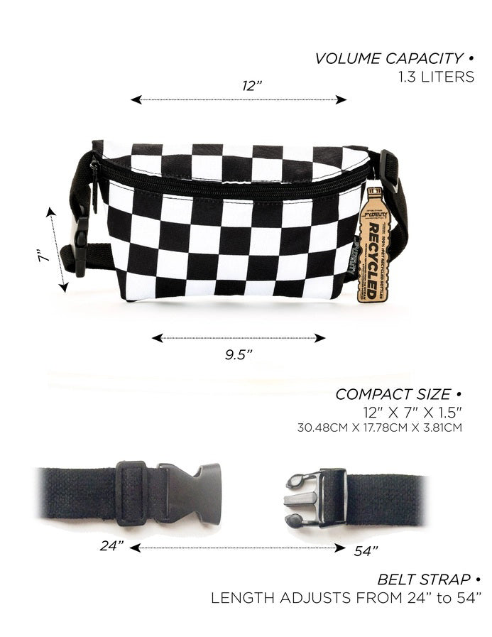 Slim Large Check Fanny Pack