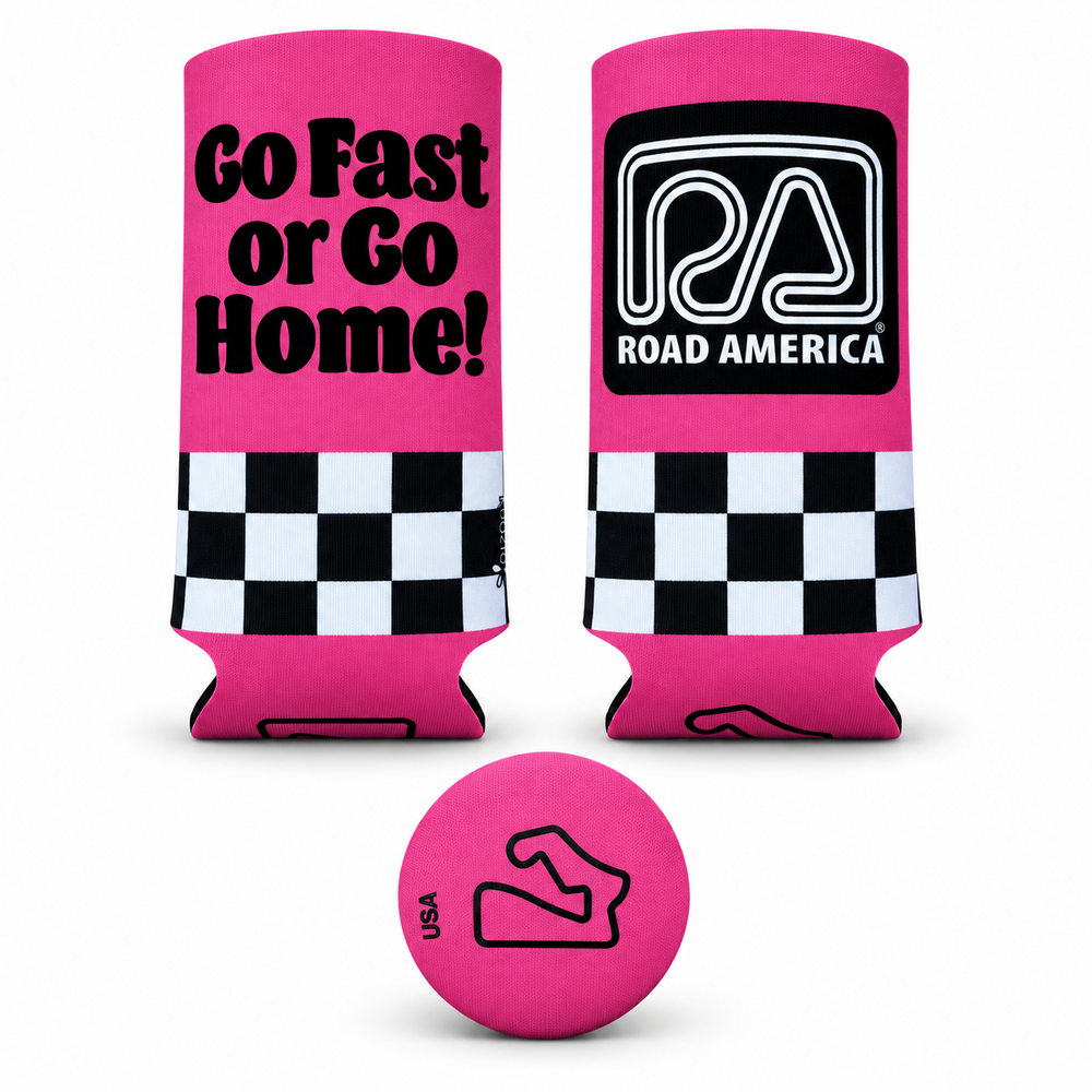 Go Fast Slim Koozie - Pink