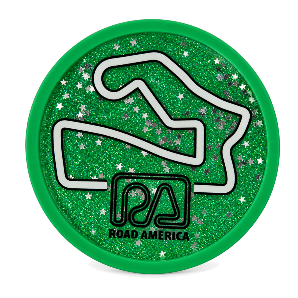 RA Glitter Coaster Magnet