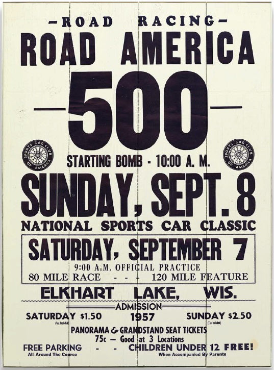 1957 RA500 Poster Sign - Wood