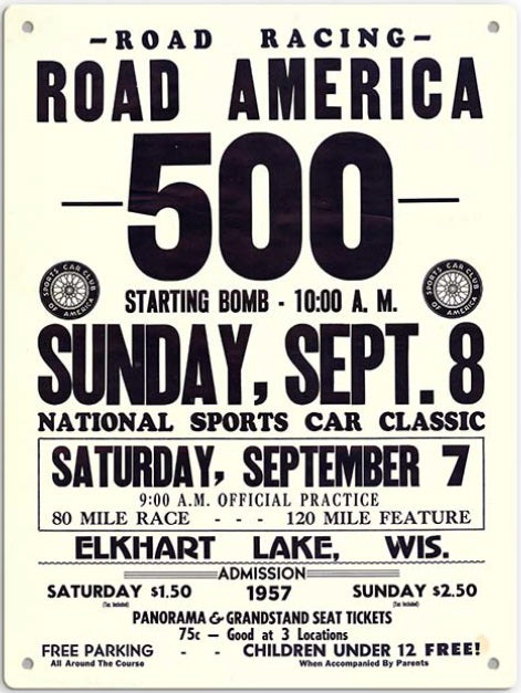 1957 RA500 Poster Sign - Metal